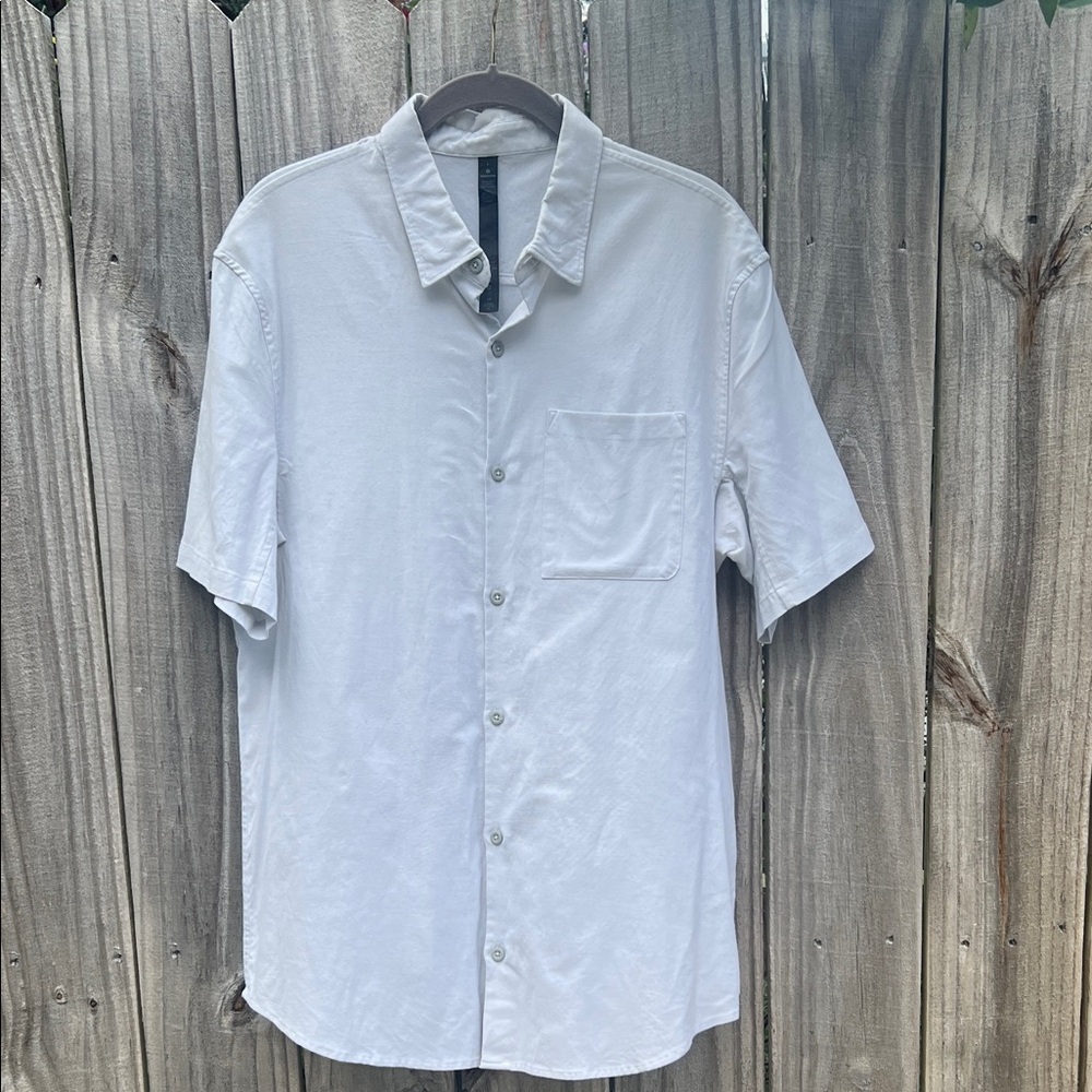 lululemon athletica Light Gray Men's Button Down Shirt